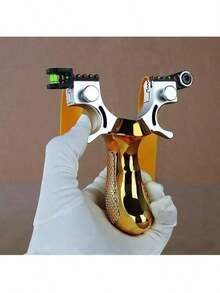 1pc High Precision Outdoor Competition Slingshot, Rubber Band Slingshot (Rubber Band Color Random)