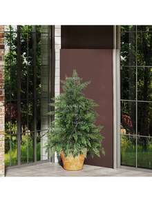 1 Pack 2FT/3FT/4FT Artificial Cedar Tree, Realistic Potted Cedar Tree Topiary Artificial Plant Shrub For Front Porch Home Office Decoration, Home Christmas Decoration, Holiday Party Dinner Decoration Christmas Decorations Home Christmas Gifts Christmas Decor - Green - View 8