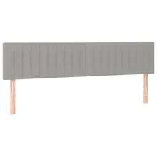 Kopfteil Hellgrau 160x5x78/88 cm Stoff