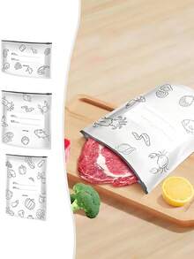 铝箔密封食品保鲜袋，是冰箱或冷冻室整理和食品保鲜的理想之选。铝箔袋——密封防异味，适用于家用冰箱和冷冻室，包含标签，适用于坚果、谷物、零食、肉类等。 - 彩色 - 查看 4