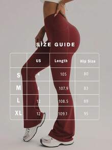 FWH 高腰喇叭瑜伽裤，带隐藏式口袋，四向弹力，适合运动和日常穿着，冬季皆宜。 - 彩色 - 查看 3