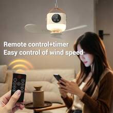 Electric Camping Ceiling Fan 3600/7200mAh Dormitory Small Fan With Light Mosquito Pads 1-8h Timming 4 Speed Outdoor Home Tripod Desktop Fan