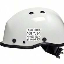 1 Pc I Match The Energy - You Decide How We Act - Highly Inspirational Vinyl Waterproof Stickers - Use To Encourage Motivate Yourself - Suitable For Notebooks, Mugs, Cars, Cell Phones, Helmets, Windows, Wall Stickers, Humorous And Funny, You Can Also Stick It Wherever You Want! Back To School - 彩色 - 查看 10