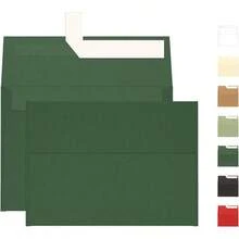 100 Pack Dark Green Envelopes 5x7 A7 Envelopes For Invitation 120GSM Self Seal Printable Envelopes For Photos Bridal Shower Wedding 5.25 X 7.25 In