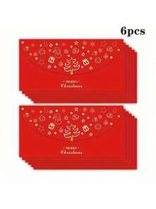 6/10 个礼品信封，圣诞现金/钱信封，金箔设计派对/节日/新年/家庭/朋友钱信封，红包，适合农历新年装饰，赠送红包和独特的收藏品 - 彩色 - 查看 8