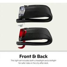 Accesorios de Luz LED para Bicicleta, Faro y Luz Trasera - Alimentado por baterías - Ver 5