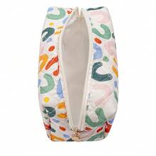 Makeup Bag Travel Cosmetic Bag For Women Girls, Zipper Make Up Pouch, Floral Flowers Toiletry Organizer Makeup, Portable Storage Bag, Cosmetic Travel Cloth Bag (UU Colourful){"Color_name":"A7UUColourful"} - A7UU彩色 - 查看 3