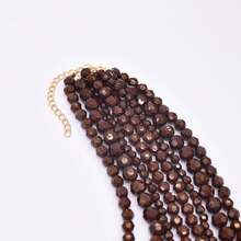 1 Peça Colar de Resina Multicamadas Exagerado, Acessório de Joalheria Estilo Boêmio, Nova Moda Europeia e Americana