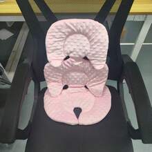 3in1 Reversible Carseat Head Body Support Newborn,3D Minnky Infant Car Seat Insert,Extra Soft Breathable Baby Car Seat Pillow Cushion Boys Girls,Fit Stroller,Bouncer,Swing(Pink) - Multicolor - View 7