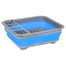 Wildtrak Expanda 9L 36.5cm Dish Drying Rack Outdoor Camping Storage Blue Grey