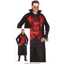 Fiestas Guirca Costume da Vampiro Giovanile per Bambini e Adolescenti, Abito Gotico da Fiaba con Cappuccio e Dettagli Oscuri, Perfetto per Feste di Halloween o Temi Fantasy, Disponibile in Diverse Taglie per Creare Trasformazioni Impattanti - Multicolore - Visualizzare 1