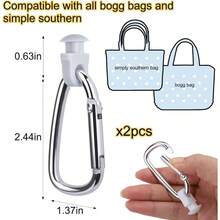 Key Holder, Accessories Bogg Bags X Large, Insert Charm Carabiner Keychain Beach Bag - 白色 - 查看 6