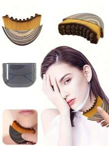 1 st ny lymfkonturborste för ansikte och kropp, torrborste för skulptering av käklinje och haka, ergonomisk design, exakt hudpassning, lindring av trötthet - Multifärgad - Visa 2