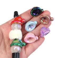 10pcs 14x24mm Acrylic Beads Plated Colorful Santa Hat Beads, Fashion Iridescent Red & Green Hat Christmas Decoration Handmade DIY Beads, Suitable For Holiday Decoration, Stationery, Craft Making, Pendant, Keychain, Accessory