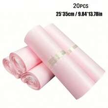 50/20/10pcs Thick Waterproof Solid Pink Packaging Bags, Simple Multipurpose Bags Suitable For Gift Bags, School, Office, Transportation And Mailing Back To School, Courier Storage Bags, Logistics Packing Bags, Clothing Courier Packaging Bags, Various Sizes Available