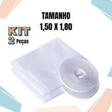 KIT 2 Adjustable Anti-Mosquito Screens Ideal For Windows 1.80m X 1.50m And 1.50m X 1.30m - 白色 - 查看 6