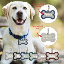 1pc Customized Personalized Pet Name, Dog Tag, Dog ID Tag, Dog Name Tag, Custom Dog Tag, Engraved Dog Tag, Black Dog Tag Personalized For Dogs, Bone Dog Tag, Beautiful Memory Gifts For Dad On Father's Day Ornamental Stylish, Vintage, Contracted, Cute, Cuties Unique, Customized Christmas Decor, Dog Name/ID Tags Personalized, Treasure Finds Pet For Anniversaries