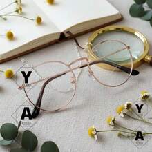 Round Unisex Vintage Retro Frame For Prescription Placement - Rusty Rose - View 4