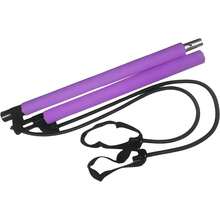 Kit de barra de pilates con bandas de resistencia: equipo multifuncional para mujeres y hombres, gimnasio en casa, pilates y yoga. - Morado - Ver 2