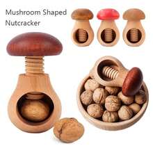 Wooden Mushroom Shaped Nutcracker Walnut Plier Multifunctional Walnut Opener Pecans Clip Easy Cracking Adjustable Nuts Tongs - Multicolor - View 5