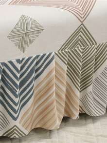 1件菱形格纹沙发/床罩，涤纶纤维弹性全包裙式沙发/床罩，适用于客厅和家居，简约现代风格 - 彩色 - 查看 7