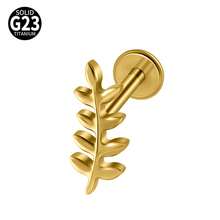 G23 钛金蝴蝶氧化锆唇钉内螺纹蛋白石月亮耳轮耳屏软骨耳轮耳环身体穿孔珠宝 - 如圖 - 查看 24