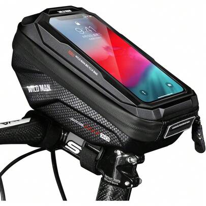 Bolsa para manubrio de bicicleta, impermeable, para bicicleta, tubo superior, alforja de ciclismo, para bicicleta, soporte para teléfono celular, soporte para iPhone 16, 15, 14, 13 Pro Max,