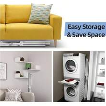 Clothes Drying Rack 2.4m Folding Indoor Outdoor Drying Rack Clothing Collapsible Heavy Duty Stainless Steel Clothesline Blanket Rack Clothesline - Silvery - View 7