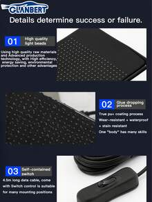 GLANBERT 1 Set Car LED Sign DIY Programmable Scrolling LED Display 24.8"X7.87" USB 5V Matrix Panel, Bluetooth App Control, Custom Text & Animation Light Signs For Store Car Hotel Event Festival - 彩色 - 查看 7