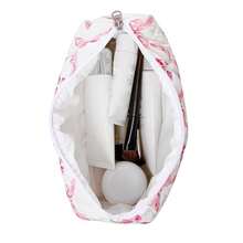 Makeup Bag Travel Cosmetic Bag For Women Girls, Zipper Make Up Pouch, Floral Flowers Toiletry Organizer Makeup, Portable Storage Cosmetic Travel Cloth Bag (L/Pink Bowknot){"Color_name":"U3Large/PinkBowknot"} - U3大/粉紅蝴蝶結 - 查看 3