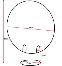 50cm Round Party Arch Gold Table Panel Decoration - 銀色 - 查看 2