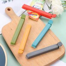 5 Different Color Food Bag Clips Snack Tea Bag Clips Candy Color Plastic Bag Clips Home Kitchen With Magnetic Sealing Clips