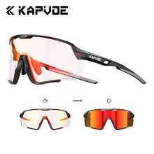KAPVOE Color Changing Cycling Glasses, Men's Bicycle Racing Sports Equipment, Women's Outdoor Running Mountain Bike Night Riding Face Mask, Golf, Baseball, Camping, Fishing, Travel Accessories - Multicolor - View 19