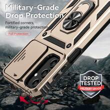 适用于三星 Galaxy A55 A36 A26 A16 A54 A34 A14 A15 A05 5G 手机壳，带滑动摄像头盖和内置 360° 旋转指环支架，磁吸式防震设计，也适用于三星 Galaxy S25 S24 S23 S22 S21 S20 Plus Ultra FE