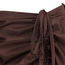 Zhitunemi Women's Steampunk Skirt Ruffle High Low Outfits Gothic Plus Size Pirate Dressing{"Size_name":"X-Large-XX-Large","Color_name":"Coffee"} - Coffee - View 5