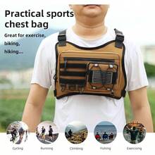 ZYDS Outdoor S Chest Bag For Men Water Reant Ligweig Running Vest EDC Chest Pack For Workou Hing Cycling - Brown - View 2