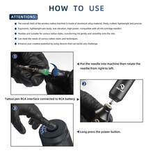 DQFART Wireless Tattoo Gun Kit, Includes 1200mAh Tattoo Battery, Digital Display, Tattoo Pen Set, Suitable For Beginners And Tattoo Artists, Comes With 10 Tattoo Needles, 10 Tattoo Inks, Tattoo Transfer Gel, Tattoo Ink Diluter, Various Tattoo Supplies And Accessories, Excellent Performance, Suitable For Halloween, Christmas And Other Occasions. - Black - View 3