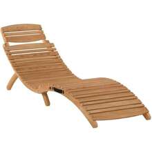 Set of 2 Lisbon Outdoor Folding Chaise Lounge Chair - Amarillo natural - Ver 6