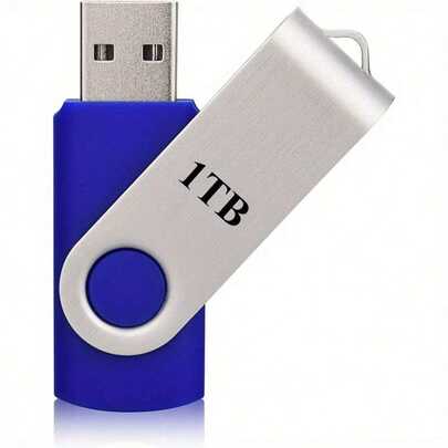 Disco duro externo portátil de 2TB/1TB para PC y portátil - Diseño ergonómico azul rotativo 360°, sin formato para personalización, accesorios informáticos elegantes, disco duro portátil, copia de de portátil, aspecto moderno, acabado metálico, conectividad de alta velocidad, copia de de datos, accesorio elegante, construcción resistente, para trabajadores de oficina