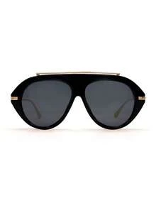 1pc Large Frame Fashion Glasses, High-End, Personalized, Versatile, Casual And Elegant Women's Glasses Suitable For Daily Wear, Street Photography, Vacation Travel, College Style, Summer Beach Accessories, Women's Accessories, School Wear