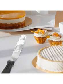 Cake Offset Spatula , Icing Spatula Set With 6 8 10 Inch Stainless Steel Blades Cake Decorating Tools, Cake Spatula With PP Plastic Handle Angled Frosting Spatulas Set (6 8 10 INCH) - 預設 - 查看 3