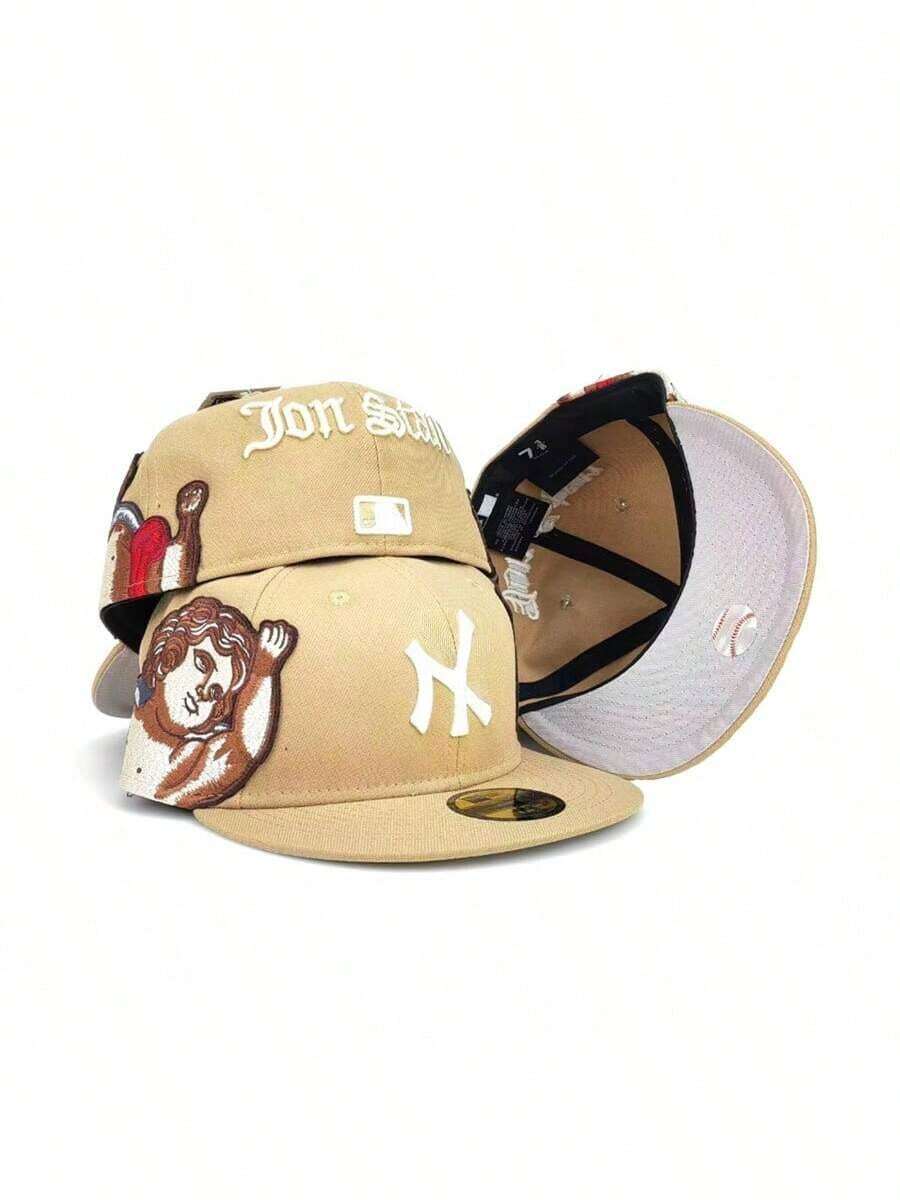 Men Baseball Caps - Khaki NY - View 1