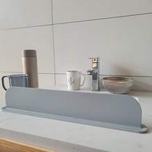 Extra Long & Tall Silicone Sink Splash Guard, Waterproof Sink Divider For Kitchen Sink, Washbasin