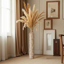 1pc 30-Inch Modern Minimalist Floor Vase, Bohemian Resin Tall Vase, Artificial Flowers/Pampas Grass Floor Vase, Suitable For Living Room, Entryway, Fireplace Decor, Autumn Home Decor, Mother's Birthday Gift Room Decor Flower Vase Glass Vase