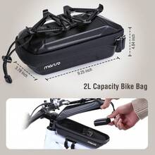 MOSISO Bolsa para Bicicleta Impermeable EVA Cuadro,Teléfono Soporte Bolso Tubo Superior para Teléfono Bicicleta Accesorios para Ciclistas de Carretera Montaña,Negro - 1 - Ver 3