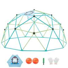 Climbing Dome, 10FT Geometric Dome Climber For Kids, 1000LBS Loading Jungle Gym Playground With Octopus Net & 2 Basketballs, Easy-Assembly Outdoor Backyard Climbing Toys - Gift For Boys Girls - 10FT 1000LBS - View 8