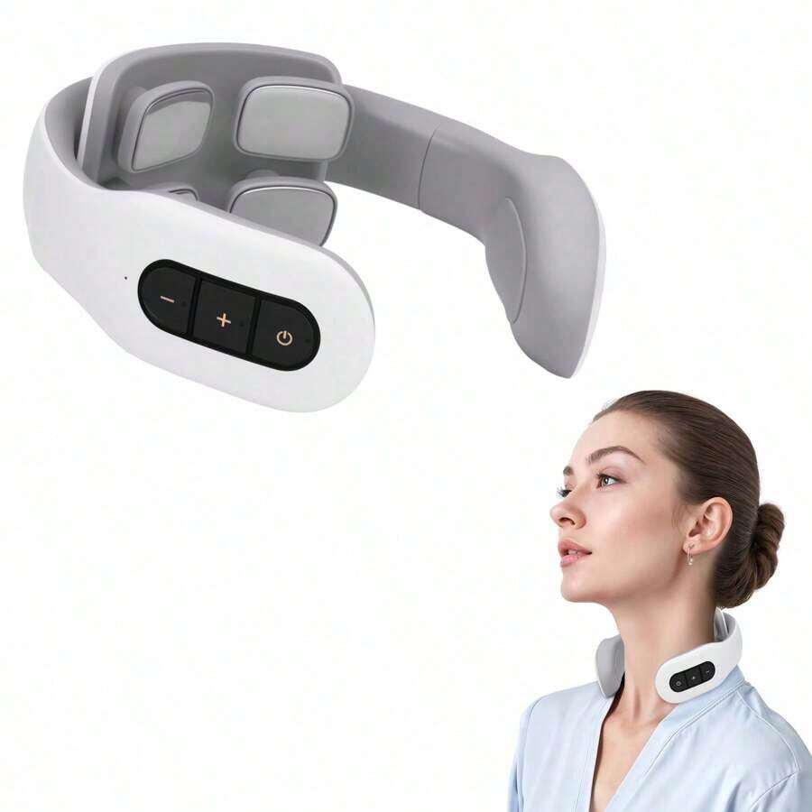 EZIFY Neck Massager - Deep Cervical Massage/Posture Enhancement Support/Portable And Easy To Use, Portable Neck Massager, The Perfect Gift For Men And Women - Máy massage cổ H99 - Trắng - Xem 1