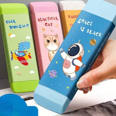 1pc Large Size Eraser - No Trace, Sketch Design, Creative Cartoon Style, Ideal For Drawing And Sketching, Office & Decor Supplies, Extra Large Student Eraser