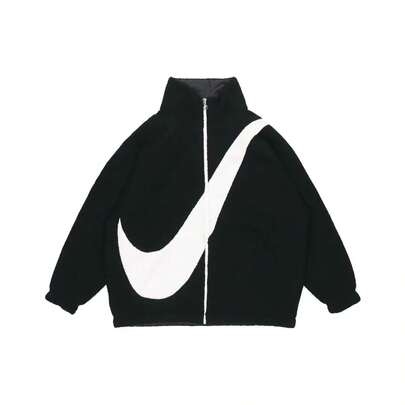 Nike Chaqueta Nike con cuello alto, doble cara, resistente al viento y con logotipo grande para mujer - CZ4064-010