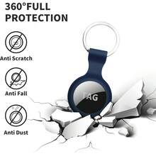 4 opakowania kompatybilne z brelokiem Apple AirTag, wodoodporny silikonowy pokrowiec z metalowym kółkiem na klucze, do etui AirTag dla zwierząt/bagażu/plecaków (wielokolorowe) - Wielokolorowe - Zobacz 4